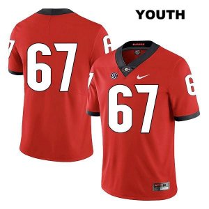Youth Georgia Bulldogs NCAA #67 Caleb Jones Nike Stitched Red Legend Authentic No Name College Football Jersey QEJ5254FN